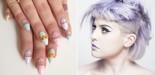 Kelly Osbourne entra no clima de Páscoa e faz desenho de ovos nas unhas