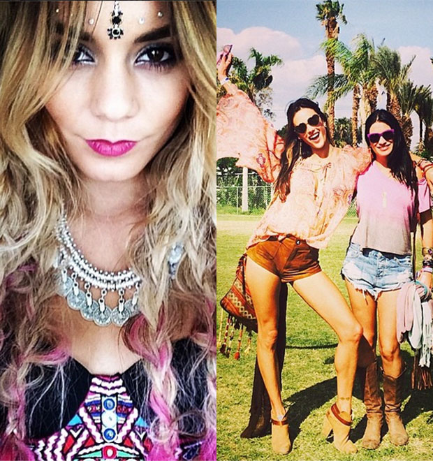 Vanessa Hudgens e Alessandra Ambrósio vão ao <i>Coachella</i>