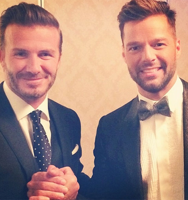 Ricky Martin posa com David Beckham. Confira!