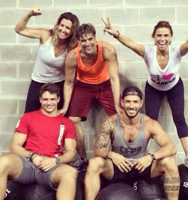 Giovanna Antonelli e Reynald Gianecchini treinam juntos