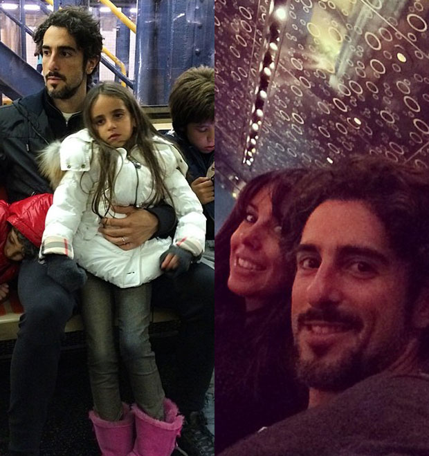 Marcos Mion viaja para Nova York com família e anda de metrô