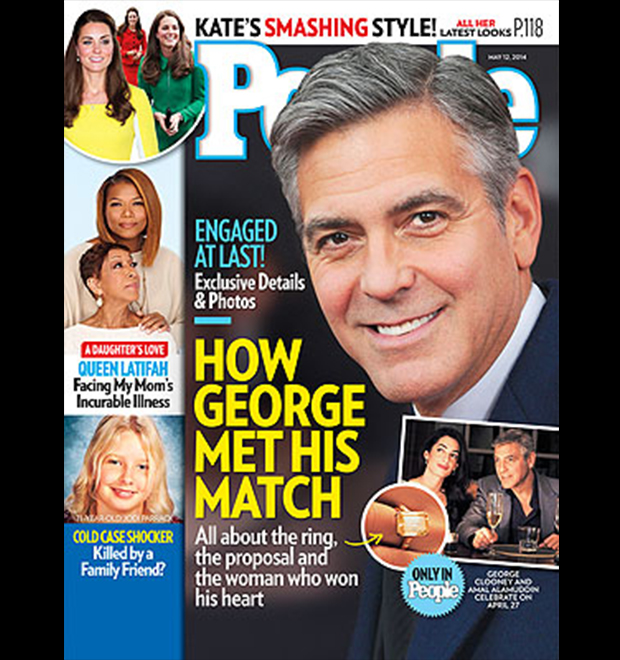 Revista mostra anel de noivado que George Clooney deu a Amal Alamuddin. Confira!