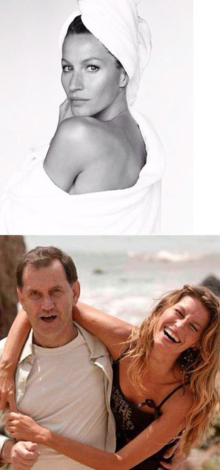 Gisele Bündchen posa de toalha para campanha