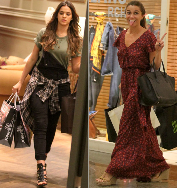 De folga, Bruna Marquezine e Giovanna Antonelli fazem compras em <i>shopping</i>