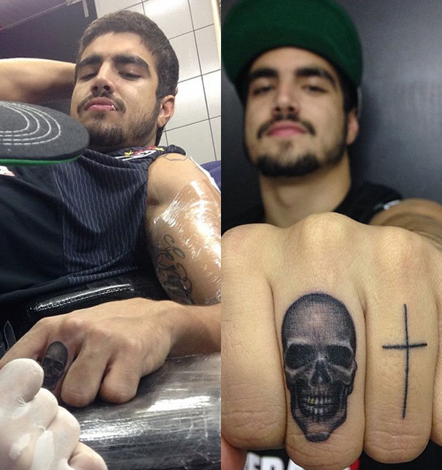 Caio Castro mostra novas tatuagens nos dedos aos fãs, veja!