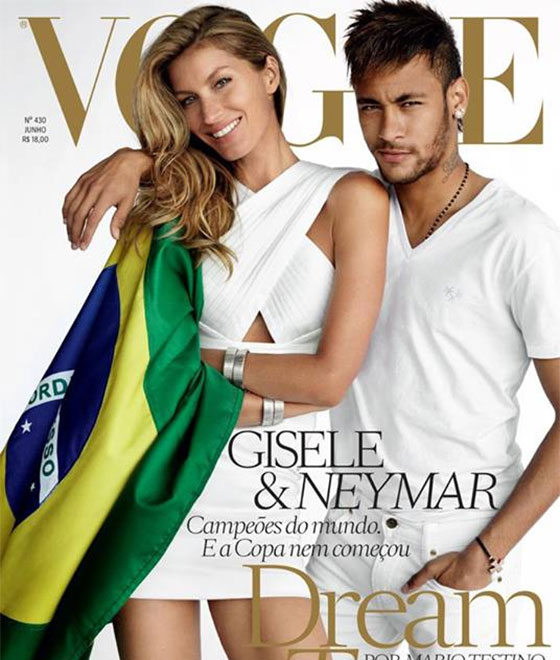 Gisele Bündchen e Neymar estão na capa da <i>Vogue</i>