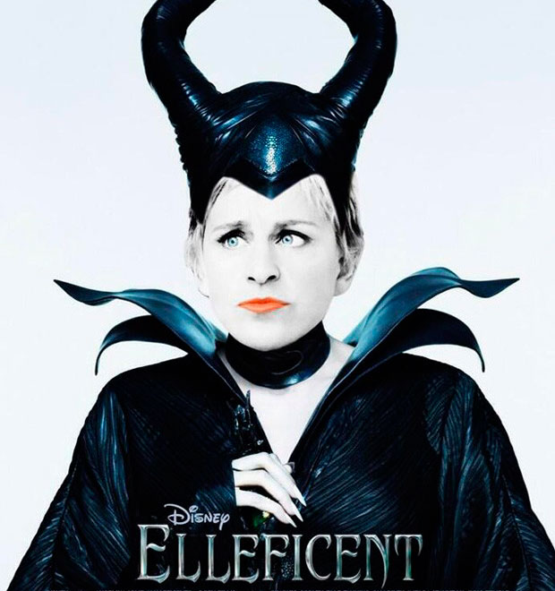 Ellen DeGeneres faz paródia com pôster de <i>Malévola</i>