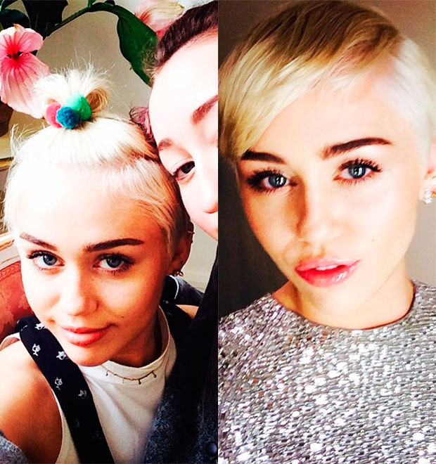 Miley Cyrus aparece ainda mais loira