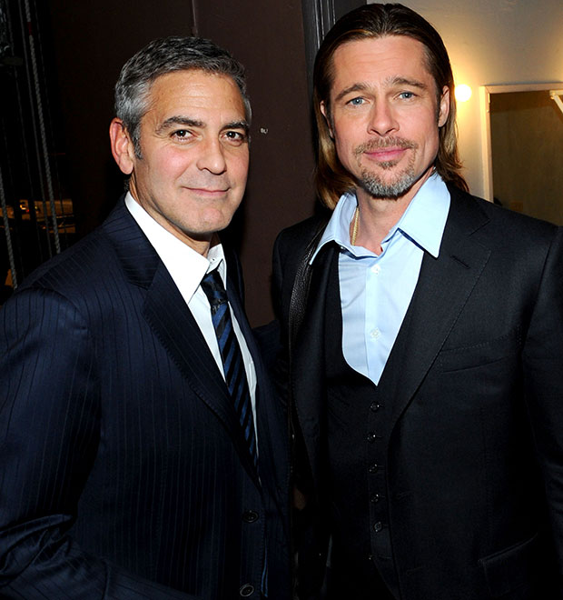 Brad Pitt poderá ser padrinho de casamento de George Clooney