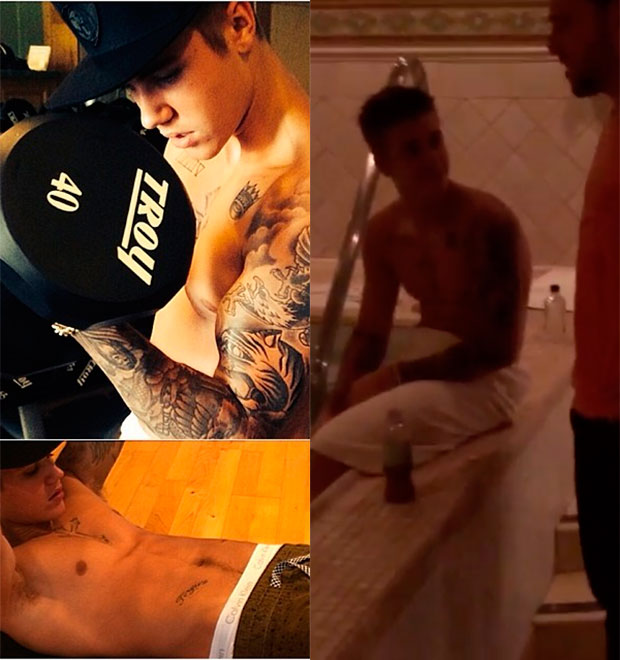Justin Bieber mostra os músculos e aparece só de toalha no <i>Instagram</i>