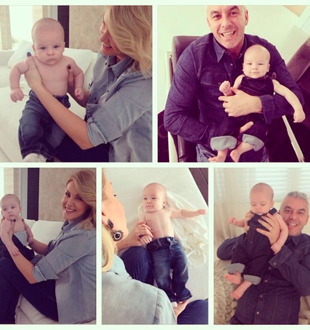 Ana Hickmann publica montagem de fotos do filho