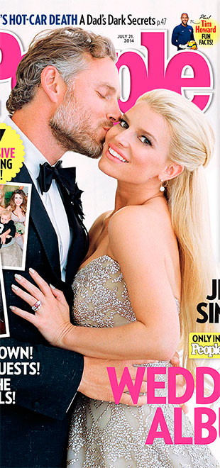 Bolo do casamento da Jessica Simpson tinha seis andares, saiba detalhes aqui!