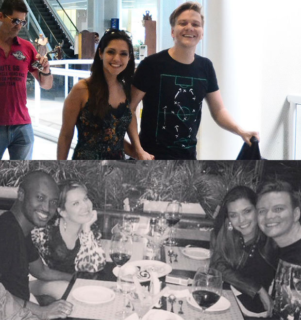 Antes de irem para o aeroporto, Thaís Fersoza e Michel Teló almoçam com Fernanda Souza e Thiaguinho