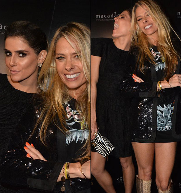Adriane Galisteu e Deborah Secco se divertem em evento