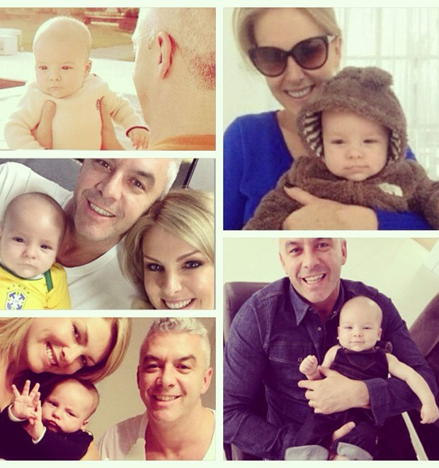 Ana Hickmann mostra fotos do filho com o marido