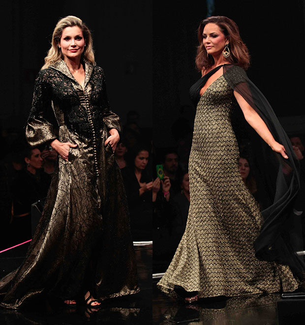 Flávia Alessandra e Luiza Brunet riscam a passarela em prêmio de beleza