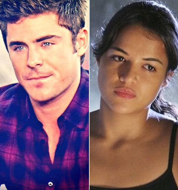 Zac Efron se encontra com Michelle Rodriguez após ela ter passado o dia com Justin Bieber