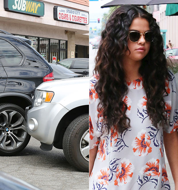 Selena Gomez bate o carro e culpa <i>paparazzi</i> pelo acidente