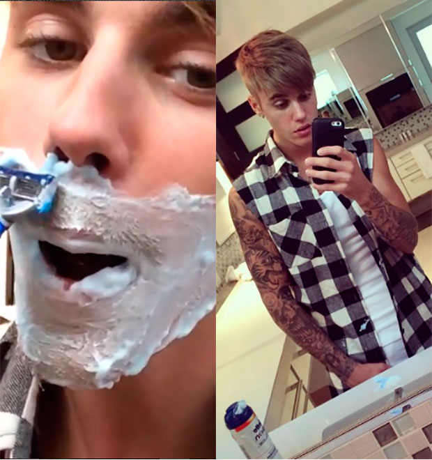 Justin Bieber faz a barba e mostra para as fãs como ficou sem o bigode. Veja!