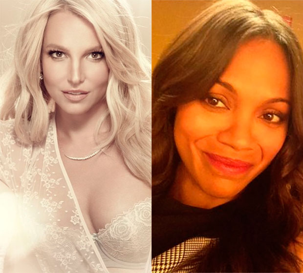 Britney Spears deixa escapar que Zoe Saldana está esperando gêmeos