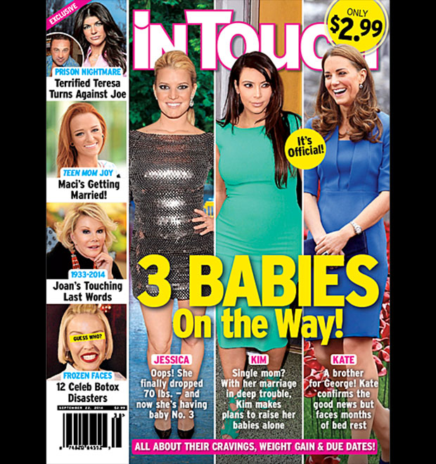 Kim Kardashian e Jessica Simpson estão grávidas, garante revista