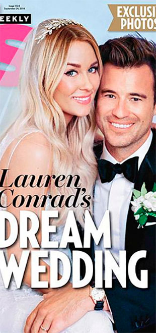 É revelada primeira foto oficial do casamento de Lauren Conrad. Veja aqui!
