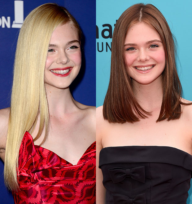 Elle Fanning muda o visual e aparece morena em <i>première</i>