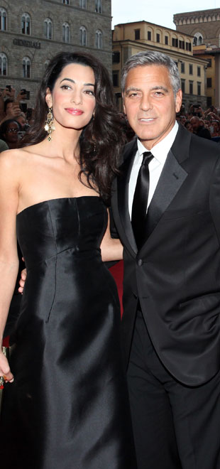 George Clooney e Amal Alamuddin festejam separados antes do casamento