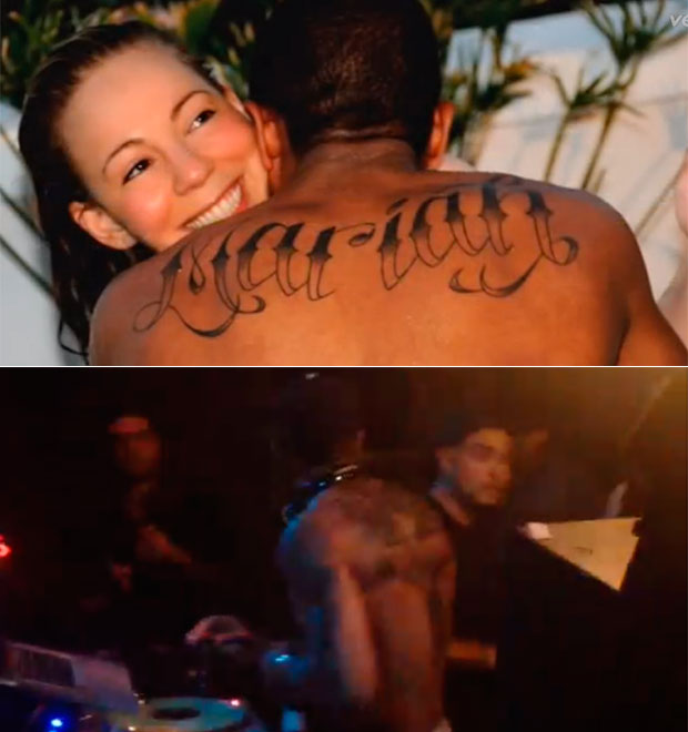 Nick Cannon cobre tatuagem nas costas com o nome de Mariah Carey