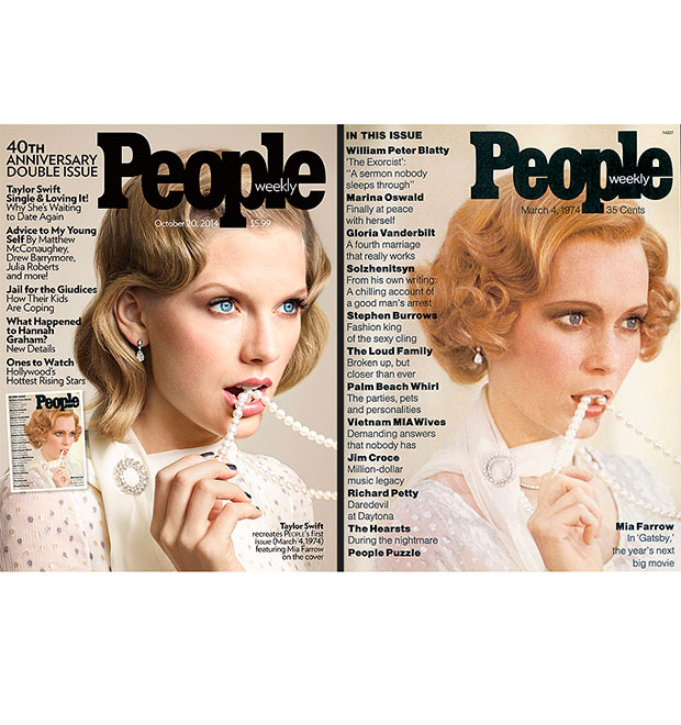 Taylor Swift recria primeira capa de <i>People</i> em edição comemorativa