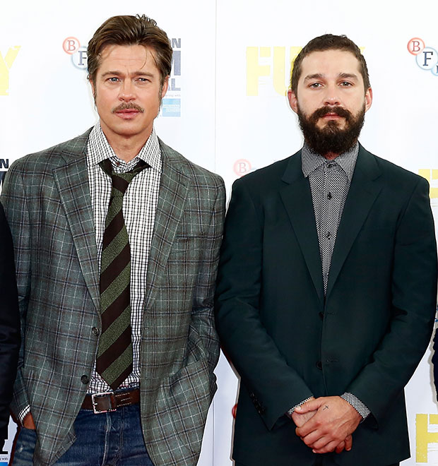 Shia LaBeouf diz que já chorou nos braços de Brad Pitt
