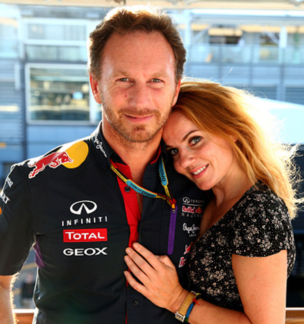 Geri Halliwell, ex <i>Spice Girl</i>, ficou noiva de Christian Horner, chefe da Fórmula-1