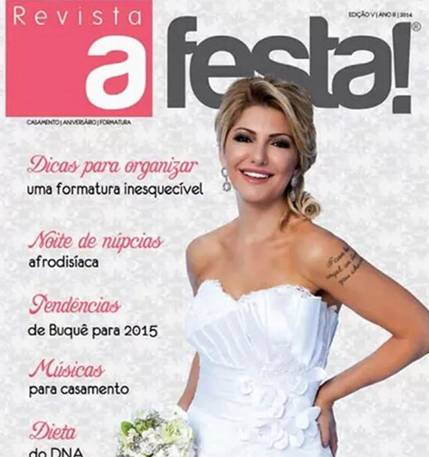 Antonia Fontenelle é capa de revista vestida de noiva