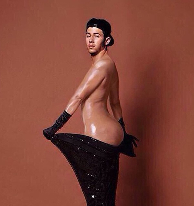 Nick Jonas faz montagem com ensaio nu de Kim Kardashian. Veja como ficou!
