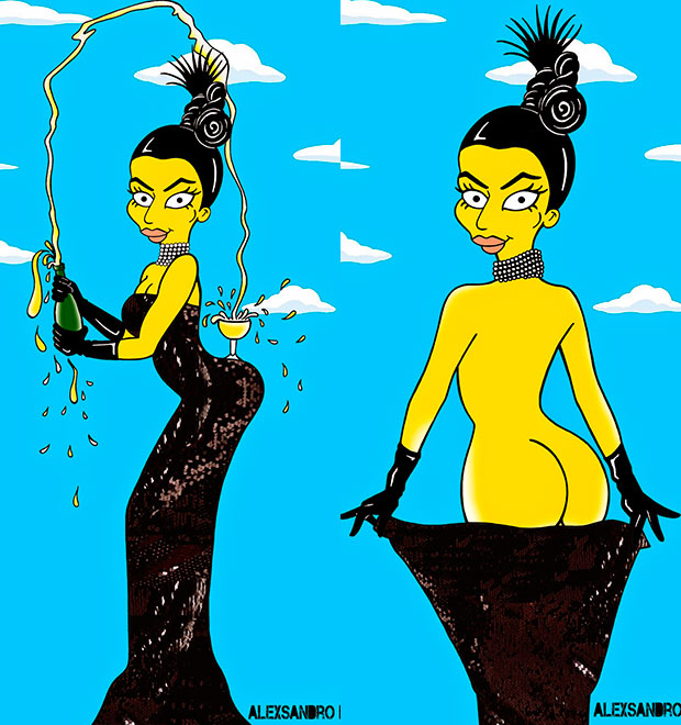 Kim Kardashian vira personagem em <i>Os Simpsons</i> após polemizar em capa de revista