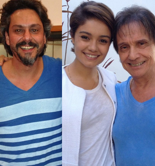 Roberto Carlos comete gafes com Alexandre Nero e Sophie Charlotte