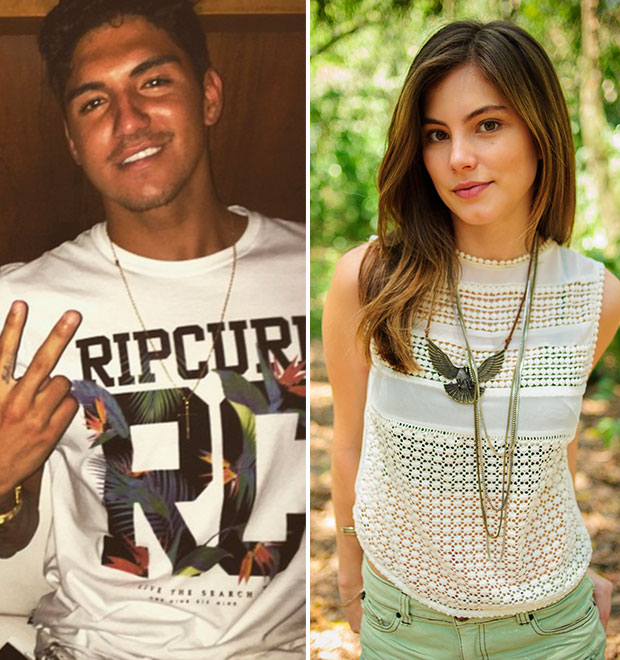 Bruna Hamú, de <i>Malhação</i>, é vista aos beijos com o surfista Gabriel Medina