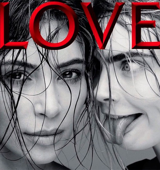 Kim Kardashian e Cara Delevingne posam juntas para capa de revista. Veja!