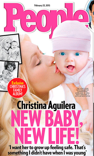 Christina Aguilera é capa de revista ao lado da filha, Summer Rain