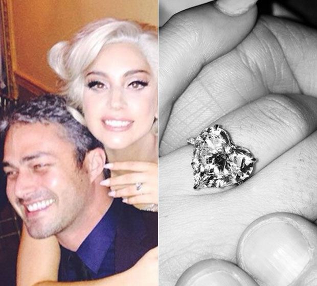 Lady Gaga fica noiva e ganha anel em formato de coração, confira!