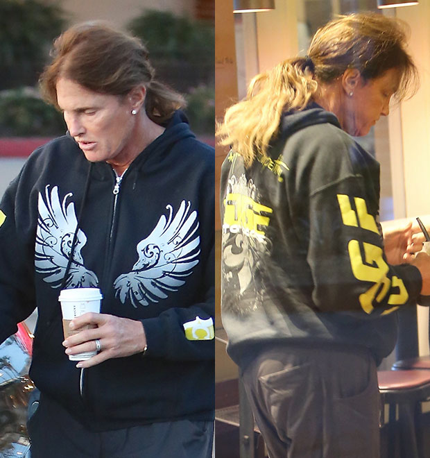 Bruce Jenner aparece com os cabelos longos e de brincos