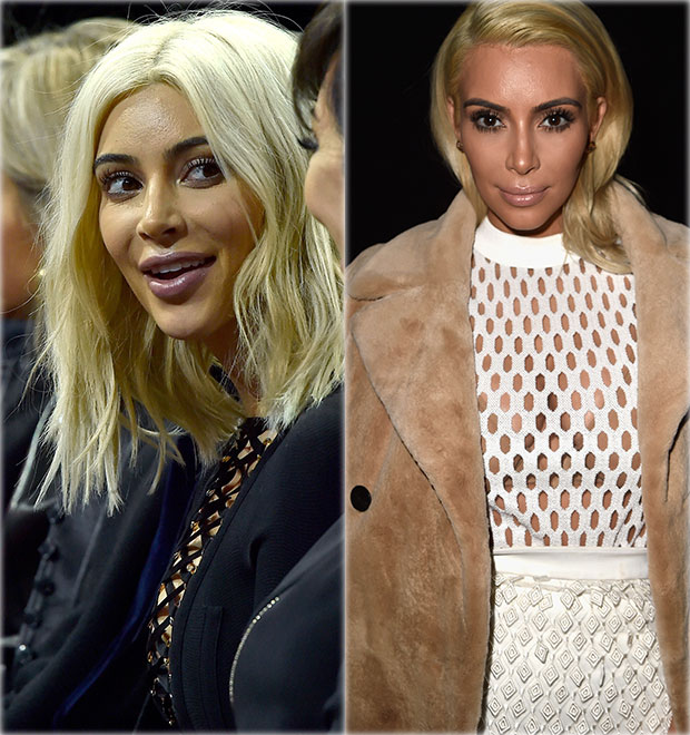 Kim Kardashian muda mais uma vez a cor do cabelo