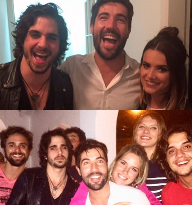 Sem Susana Vieira, Sandro Pedroso curte aniversário com Fiuk e Manu Gavassi