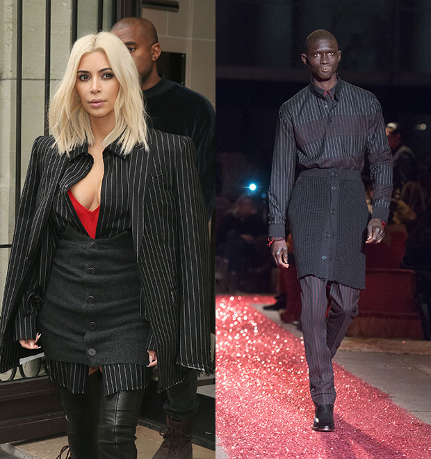 Kim Kardashian usa roupas masculinas para passeio