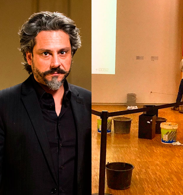 Alexandre Nero leva bronca de seguranças em museu de Paris