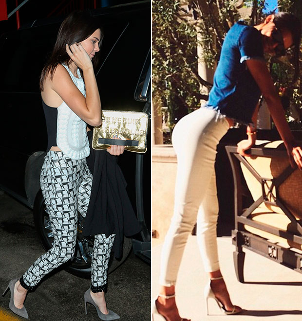 Kendall Jenner aparece com o <i>derrière</i> maior. Compare!