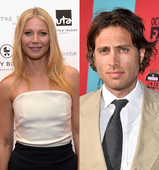 Gwyneth Paltrow curte festa ao lado de Brad Falchuk