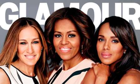 Kerry Washington e Sarah Jessica Parker posam ao lado de Michelle Obama para capa de revista