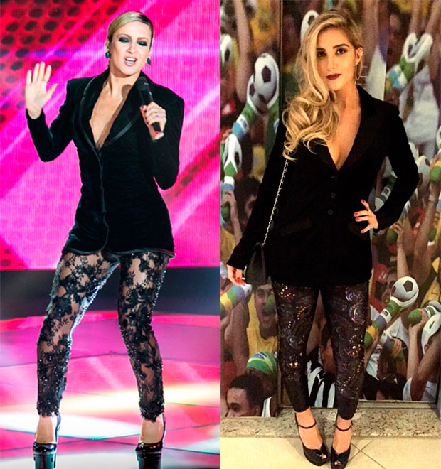 Ex-<i>BBB</i> usa <i>look</i> semelhante ao de Claudia Leitte