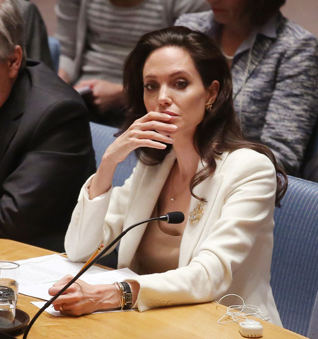 Angelina Jolie comparece à reunião da <i>ONU</i> e fala sobre Síria